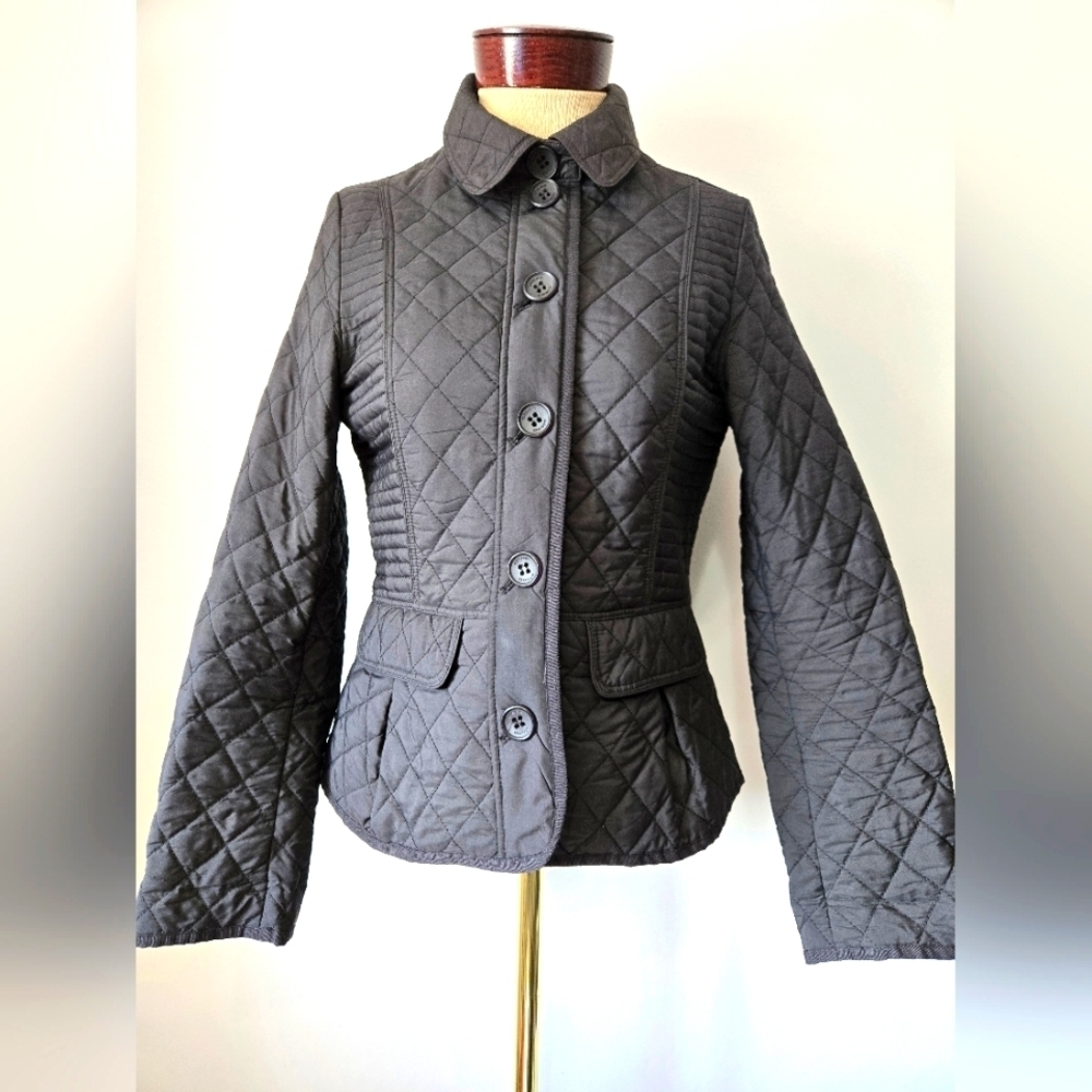 OLSEN EUROPE Black Quilted Lightweight Jacket. Size Uk 6/ US 2
